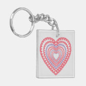 Porte-clés Saint-Valentin Mandala Message de Déplacement Coeu (Devant gauche)