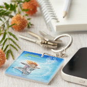 Porte-clés Saint Valentin Musique Âmes belle citation (Devant Droit)