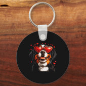 Porte-clés Saint-Valentin pour amoureux de chien bernois de m (Recto)