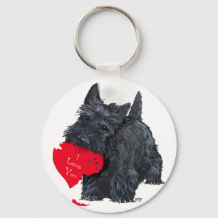 Porte-clés Saint-Valentin Terrier Écossais