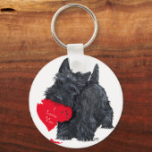 Porte-clés Saint-Valentin Terrier Écossais (Recto)