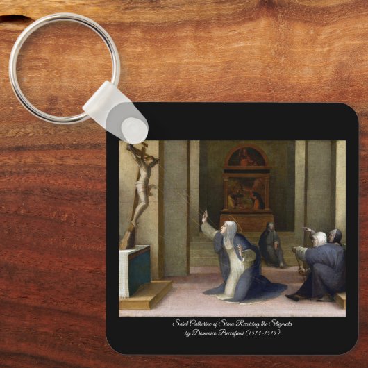 Porte-clés Sainte Catherine recevant la Stigmata (Recto)