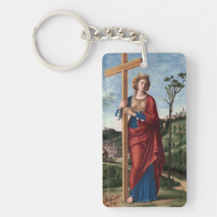 Porte-clés Sainte Hélène avec la Vraie Croix Art sacré