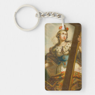 Porte-clés Sainte Hélène avec la Vraie Croix Art sacré
