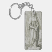 Porte-clés Sainte Hildegarde de Bingen Art Mystique Médiéval (Devant gauche)