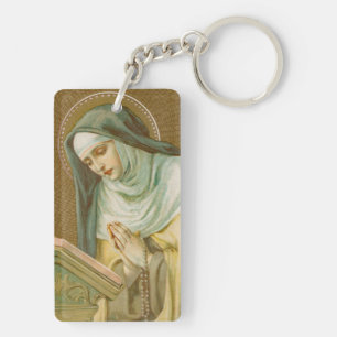 Porte-clés Sainte Marie-Madeleine de Pazzi (JM 45) 2xRect Acr