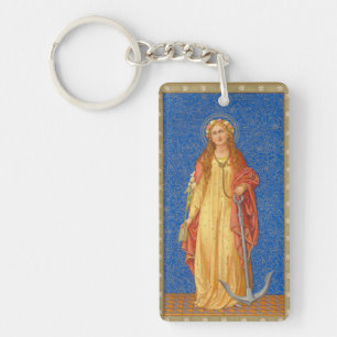 Porte-clés Sainte Philomène avec une ancre (SNV 051)