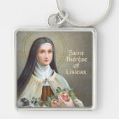 Porte-clés Sainte Thérèse de Lisieux la Petite Fleur (BJE 01) (Devant)