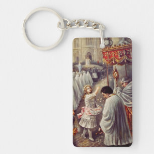 Porte-clés Sainte Thérèse jetant des roses Corpus Domini Beau