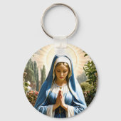 Porte-clés Sainte Vierge Marie priant au jardin #2 (Verso)
