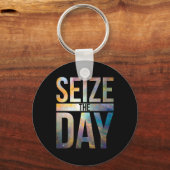 Porte-clés Saisir le jour noir (Recto)