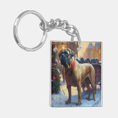 Porte-clés Saison de Noël de Bullmastiff (Devant gauche)