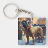 Porte-clés Saison de Noël de Bullmastiff (Devant)