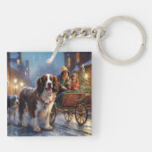 Porte-clés Saison de Noël de l'espagnol Springer anglais (Dos)