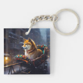 Porte-clés Saison de Noël de Shiba Inu (Dos)