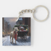 Porte-clés Saison de Noël du American Staffordshire (Dos)