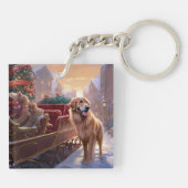 Porte-clés Saison de Noël Golden Retriever (Dos)
