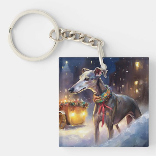 Porte-clés Saison de Noël Greyhound (Devant)