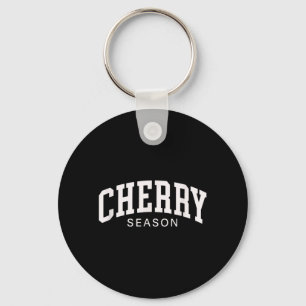 Porte-clés Saison des cerises Graphique mignon de verger de f