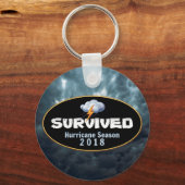 Porte-clés saison des ouragans survécue 2018 (Recto)
