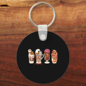 Porte-clés Saison éffrayante Coffee Horror Film Et Café (Recto)