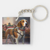 Porte-clés Saison festive de Noël beagle (Dos)