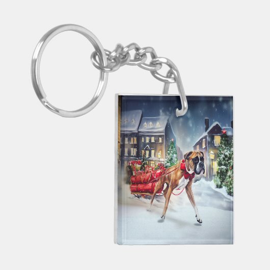 Porte-clés Saison Festive de Noël de Boxer (Devant gauche)