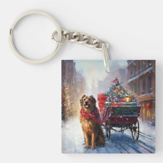 Porte-clés Saison festive de Noël de Setter en Irlande (Devant)