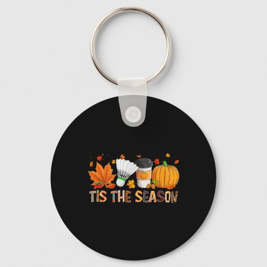 Porte-clés Saison Leopard Citrouille Badminton Halloween Fall (Recto)