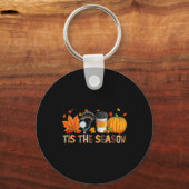 Porte-clés Saison Leopard Citrouille Lacrosse Halloween Fall (Recto)