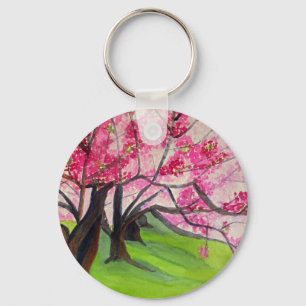 Porte-clés Sakura art japonais de fleurs de cerisier