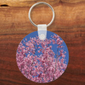 Porte-clés Sakura Cherry Fleurit Dans Le Bleu (Recto)