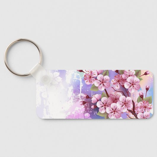 Porte-clés Sakura rose sur la peinture Arrière - plan (Verso)