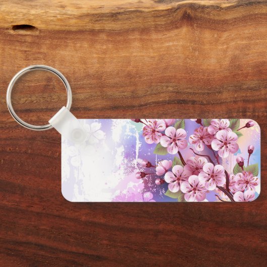 Porte-clés Sakura rose sur la peinture Arrière - plan (Verso)