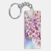 Porte-clés Sakura rose sur la peinture Arrière - plan (Devant gauche)
