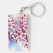 Porte-clés Sakura rose sur la peinture Arrière - plan (Dos)