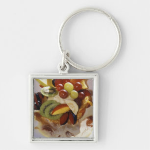 Porte-clés Salade de fruits avec de la glace.