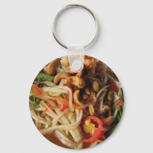 Porte-clés Salade de Papaya épicée Ayutthaya [Som Tam] avec C