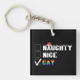 Porte-clés Sale Cadeau Noël LGBT Fierté Arc-en-ciel Gay