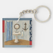 Porte-clés Salle de bains orientée nautique (Dos)