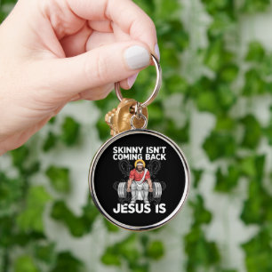 Porte-clés Salle de sport Jésus Workout Skinny ne revient pas