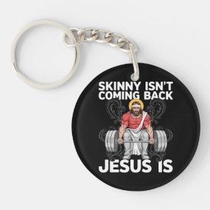 Porte-clés Salle de sport Jésus Workout Skinny ne revient pas