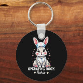 Porte-clés Salle d'opération Bunny infirmière avec Stethoscop (Recto)