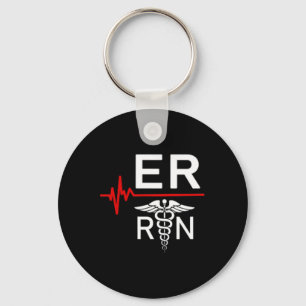 Porte-clés Salle d'urgence Infirmière inscrite Cadeau Er Hear