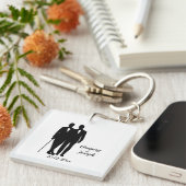 Porte-clés Salles de Mariage gay avec nom et date (Devant Droit)