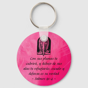 Porte-clés Salmos 91:4 keychain Spanish