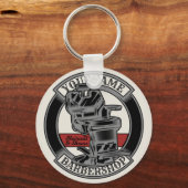 Porte-clés Salon de coiffeur Retro Personnalisé (Recto)