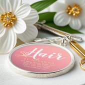 Porte-clés Salon de maquillage moderne ciseaux d'or rose