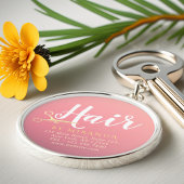 Porte-clés Salon de maquillage moderne ciseaux d'or rose