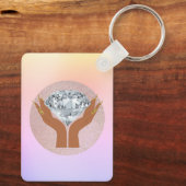 Porte-clés Salon QR code moderne (Verso)